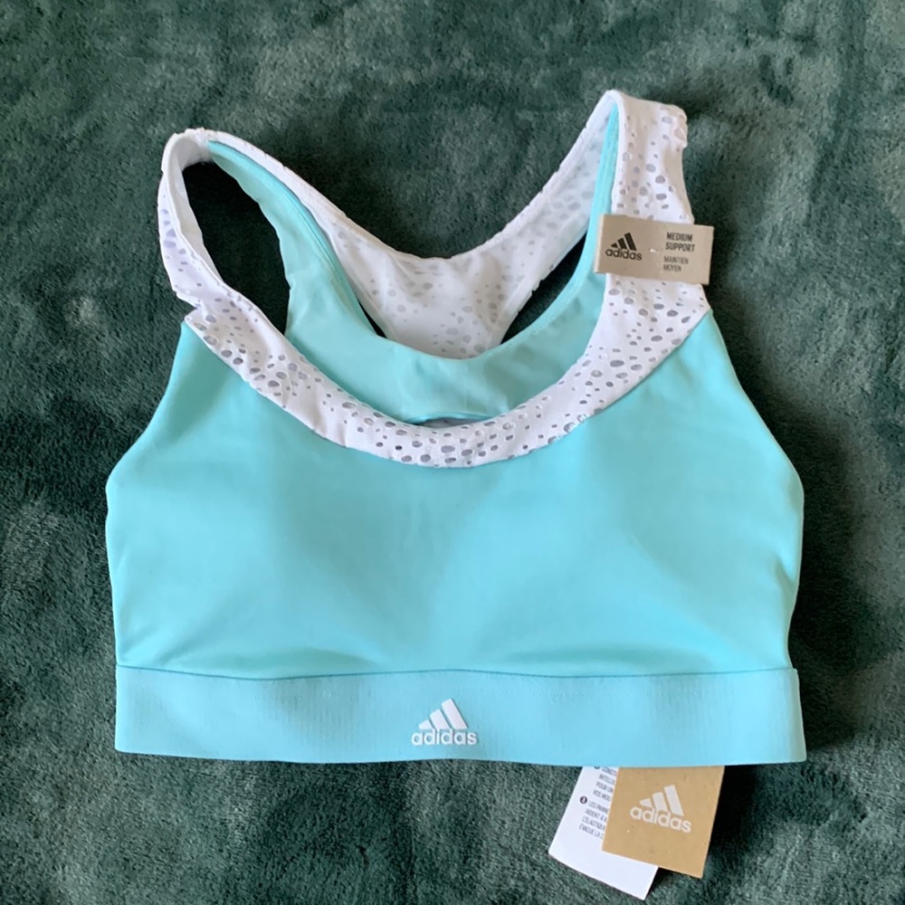 Adidas primeblue bra medium support XS NWT